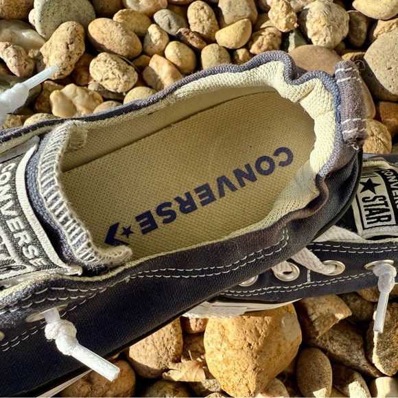 Converse Navy Canvas Slip-On Sneakers size women’s 7.5 - Picture 3 of 9